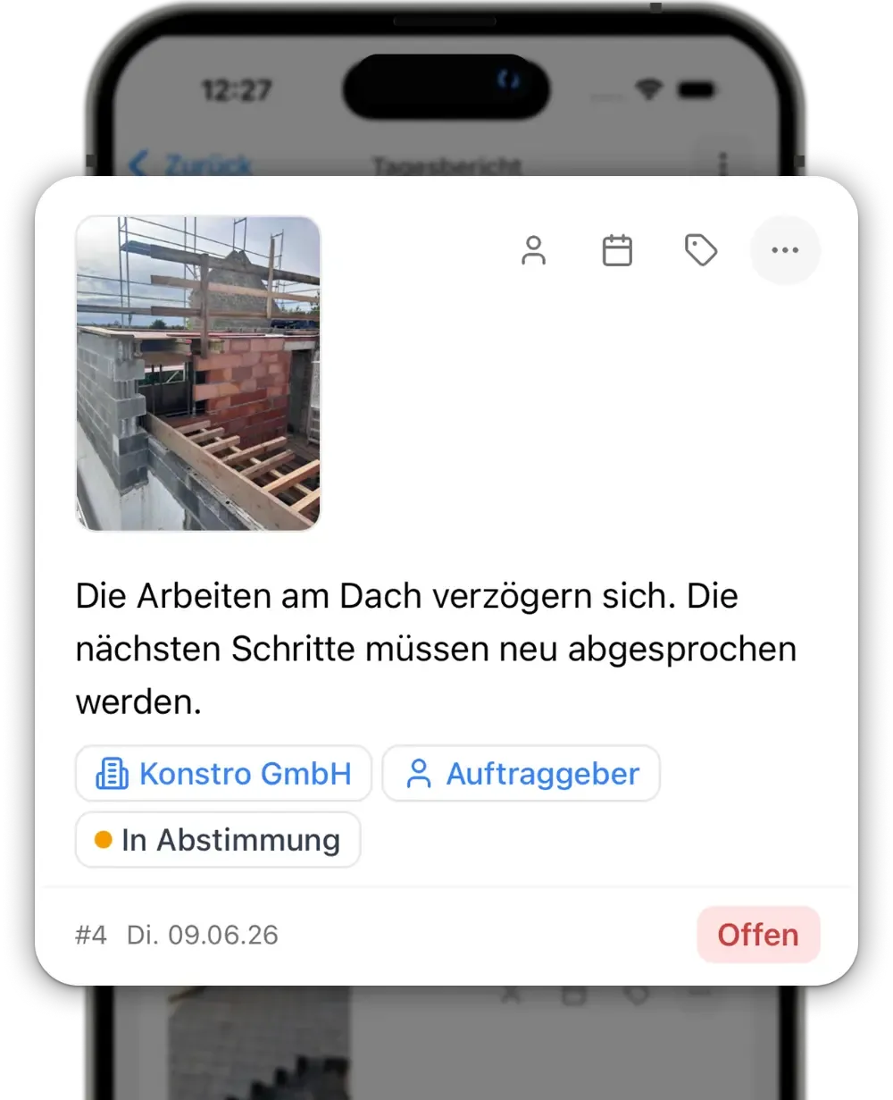 Beobachtung mit Markierung